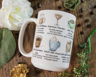 Coffee and Alcohol drink recipe mug