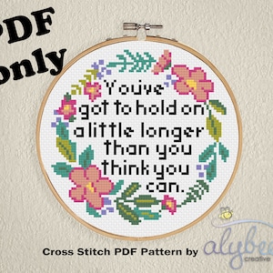 Cross Stitch PDF Pattern - Uplifting Cross Stitch - Cross Stitch Quotes - Cross Stitch for Beginners - Easy Cross Stitch Patterns