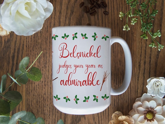 Office TV show Christmas mug - Dight Schrute Mug - Belsnickel Cup - Impish or Admirable - Microwave and Dishwasher safe mug