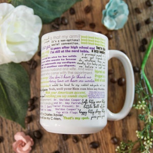 Big Bang Theory TV show funny quotes mug