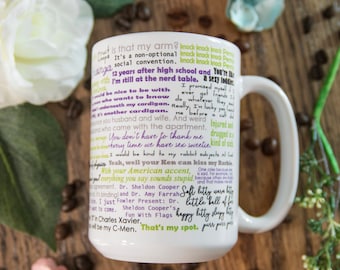Big Bang Theory TV show funny quotes mug