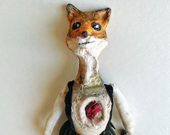 Owl Doll, art handmade original, magic creature, collectible doll