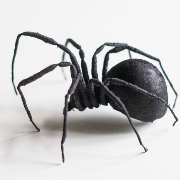 Black Spinne, textil art, insect, Soft sculptur,home decor, unique design, eco friedly,fabric spider