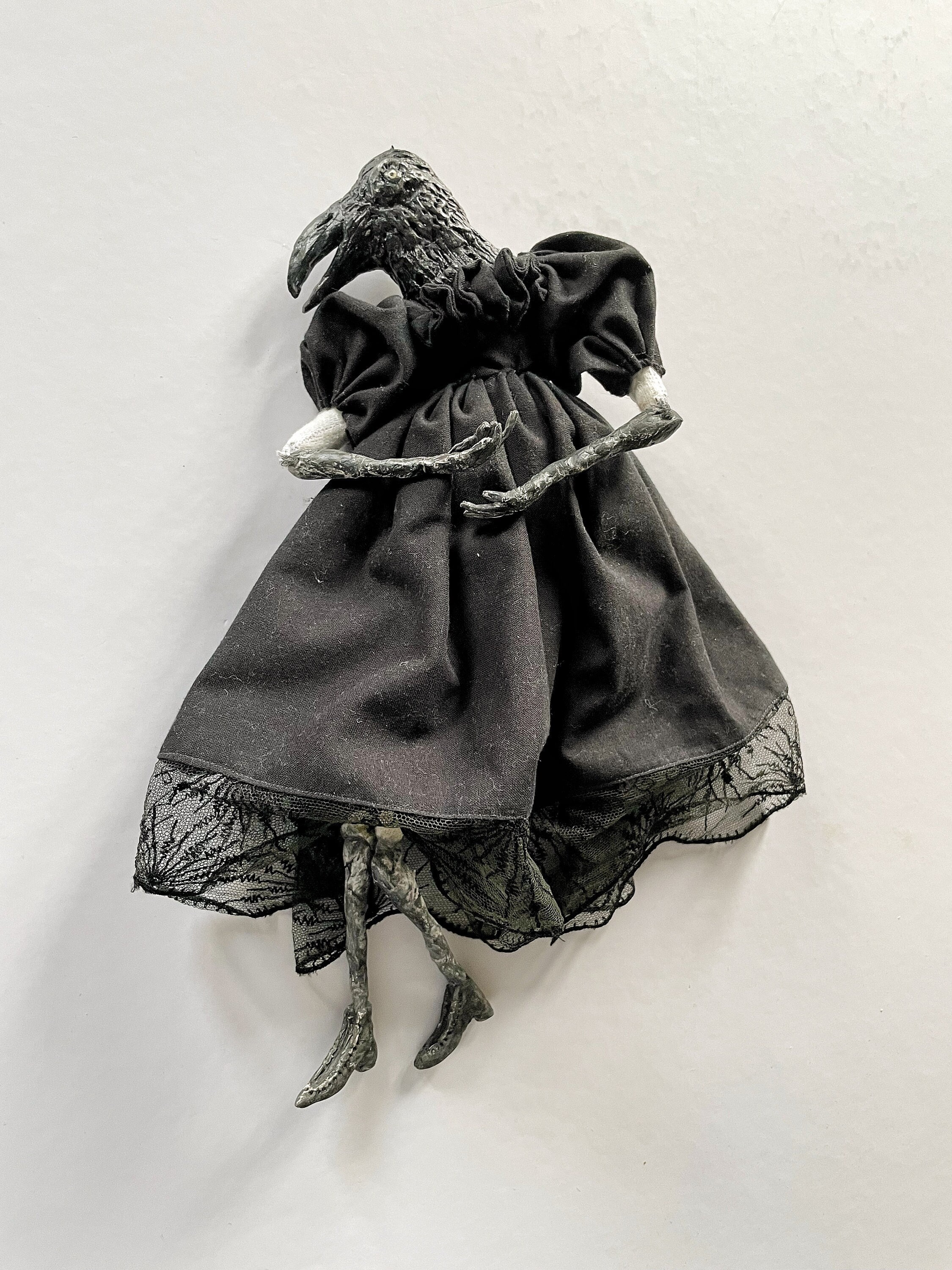 Raven  Doll, art handmade original, magic creature, collectible doll