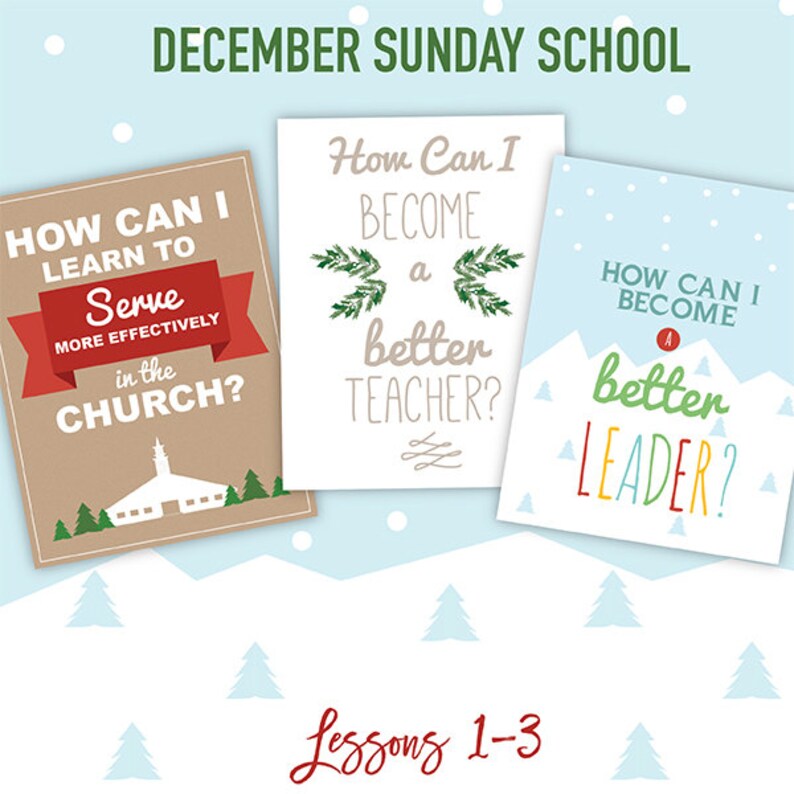 December come Follow Me Sunday School Lessons 13 Etsy