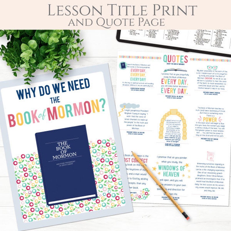 April Come Follow Me Why do we need the Book of Mormon Etsy