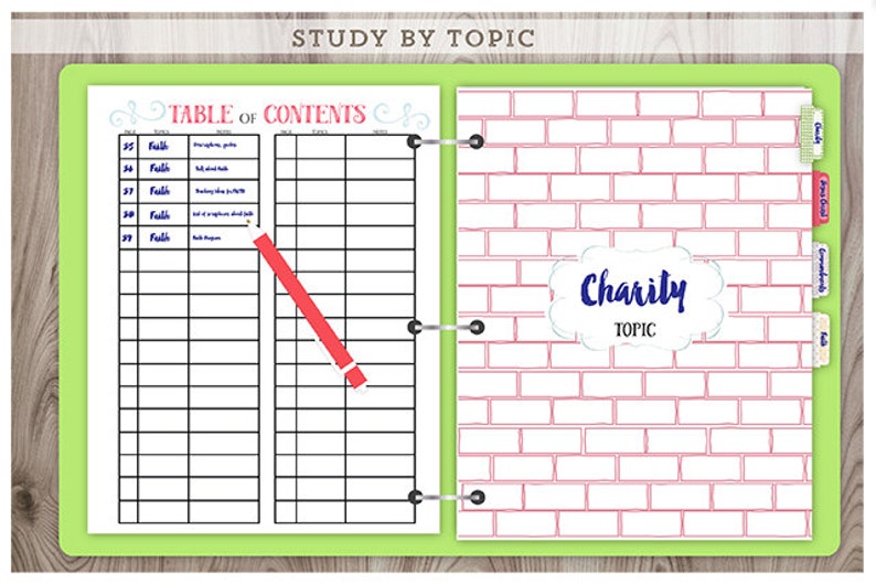 Study by Chapter and Topic Scripture Study COMBO Package - Etsy