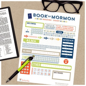 Book of Mormon Reading Charts and Page Titles Pink and Blue Versions image 5