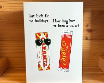 Tunnocks Wafer Card / funny scottish joke card