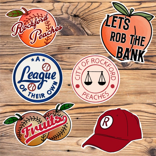 Rockford Peaches inspired Sticker Pack x 6 designs / vinyl stickers / waterproof