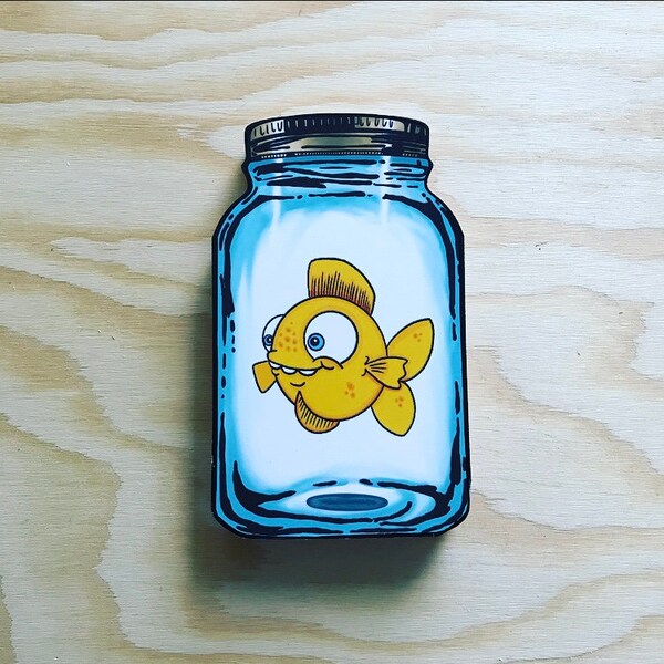 Fish Mason Jar Etsy