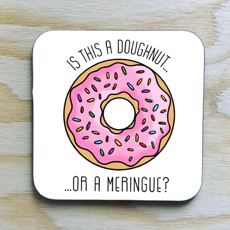Doughnut or Meringue Coaster funny Scottish gift coaster zdjęcie 1