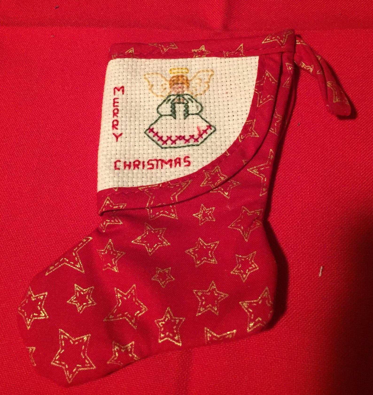 Christmas stocking cross stitch pattern christmas angel