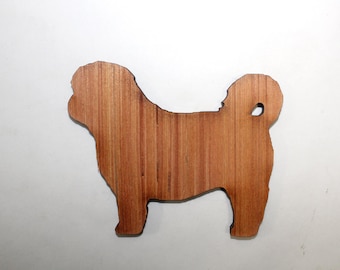 Wooden Shih Tzu Dog Shape 100mm laser cut from 5mm plywood with / without holes