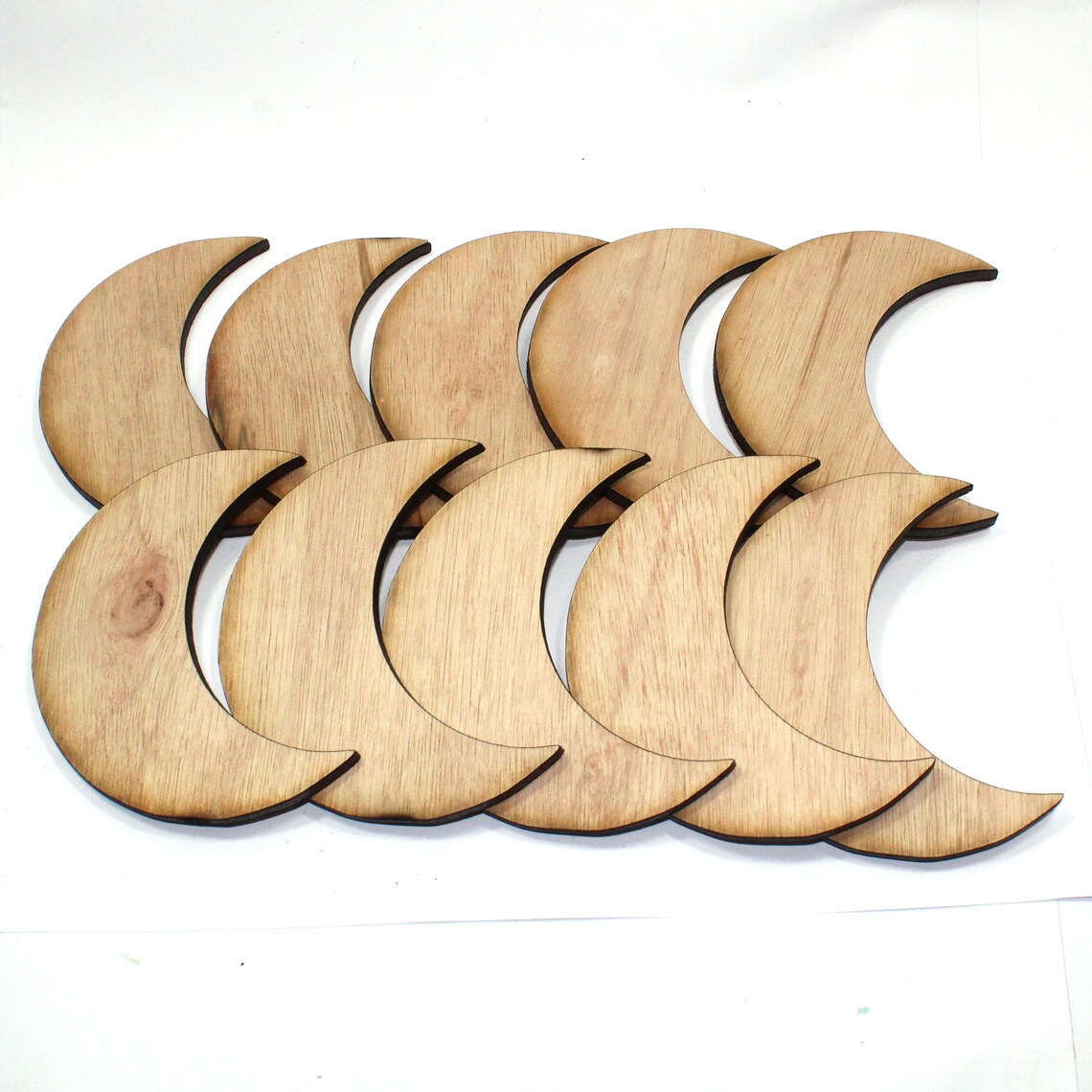 Halloween Crescent Moon shape wooden laser cut for craft Etsy