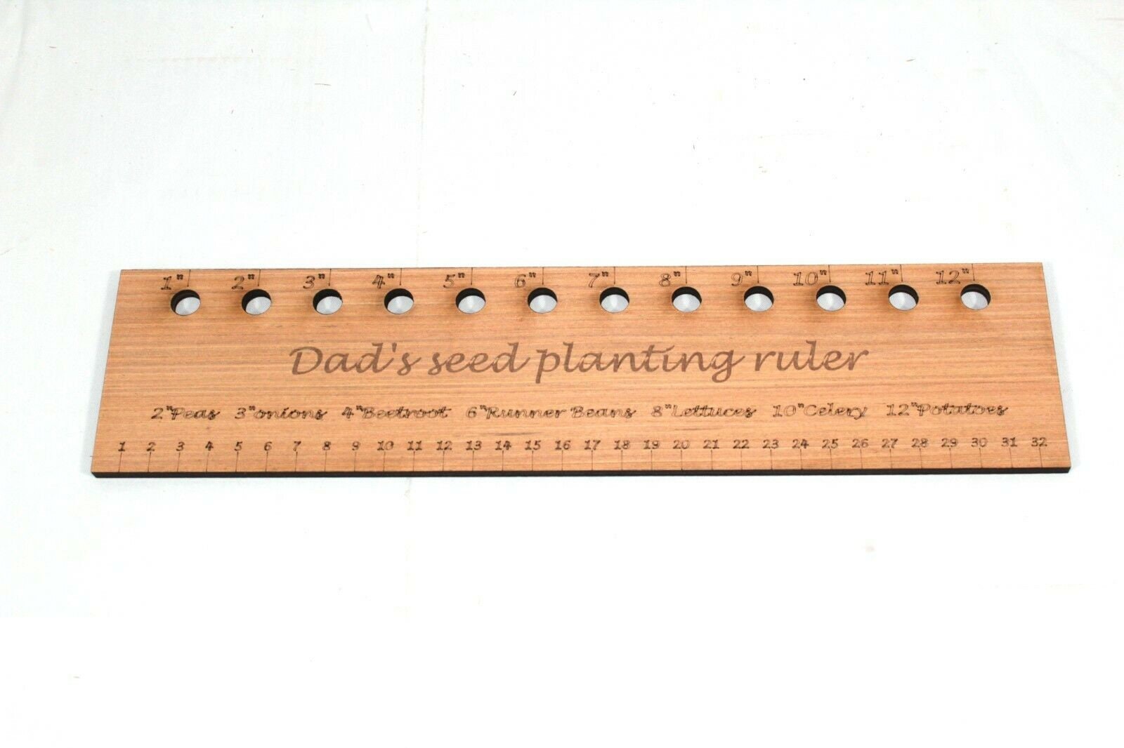 Planting Ruler Wooden Plant Seed Spacing and Interval Ruler for