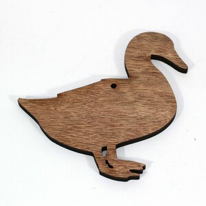 Wooden 100mm Duck Shape with 3mm hole