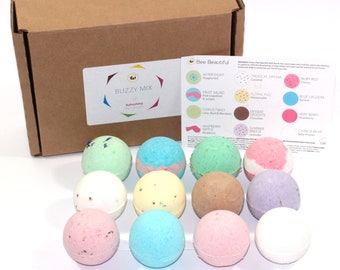 Bath Bomb Gift Set 12 x 65g Buzzy