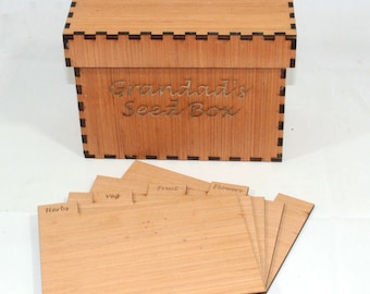 Father's Day Gift Personalised Seed Packet Storage box with inserts