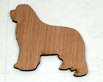 Laser cut plywood Newfoundland Dog shapes 125mm made from 5mm plywood