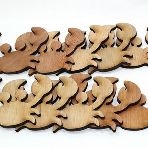 Crab wooden laser cut shapes - for craft making & decoration 100mm (10cm)