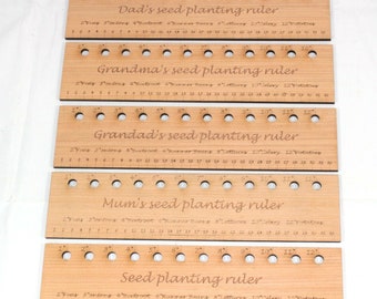 Personalised Vegetable Seed & Plant Spacing Ruler gardening gift 33cm long