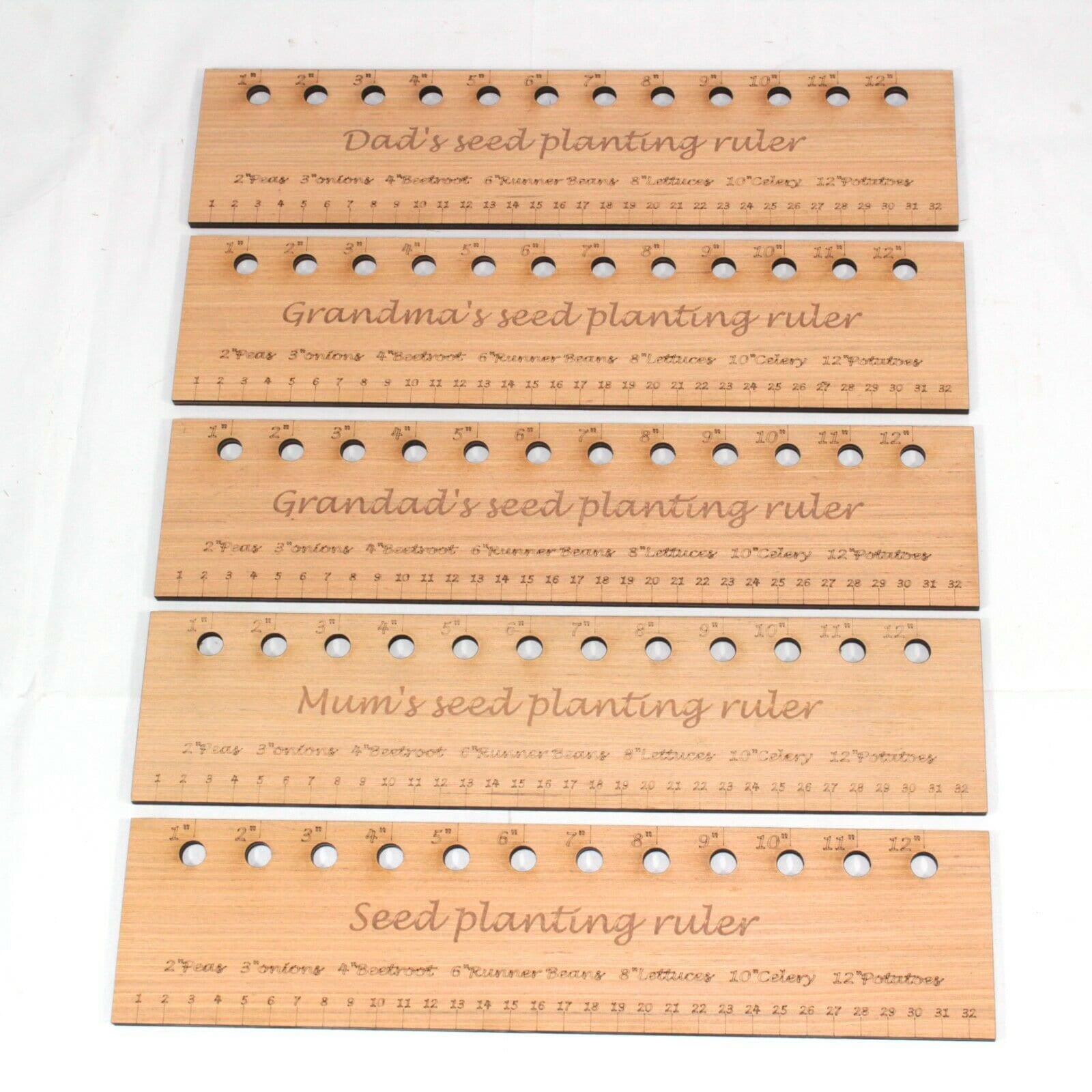 Wooden Planting Ruler Reusable Wooden Plant Plants Spacing And