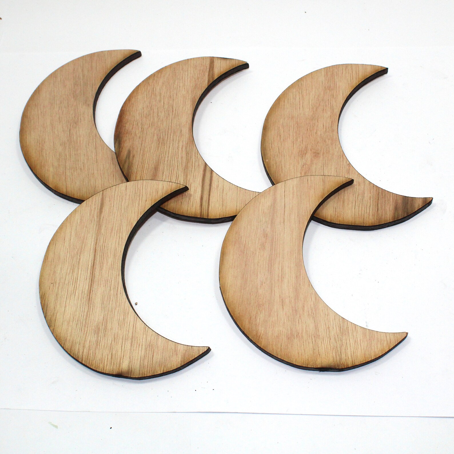 Halloween Crescent Moon Shape Wooden Laser Cut for Craft Etsy