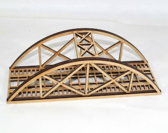 Single Track Bridge Model Railway 00 Gauge  MDF Bow 240mm - Assembled