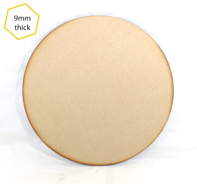 MDF wooden Circle 400mm (40cm) Laser Cut Round in 9mm MDF shapes embellishments craft blanks 9mm image 1