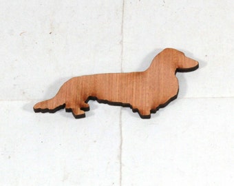 Plywood Long Haired Dachshund Dog / animal shapes 125mm - 5mm plywood with or without hole