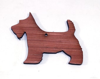 Laser cut plywood Scottish Terrier Walking (Scottie Dog) with 1 x 3mm hole Dog shapes 100mm made from 5mm plywood