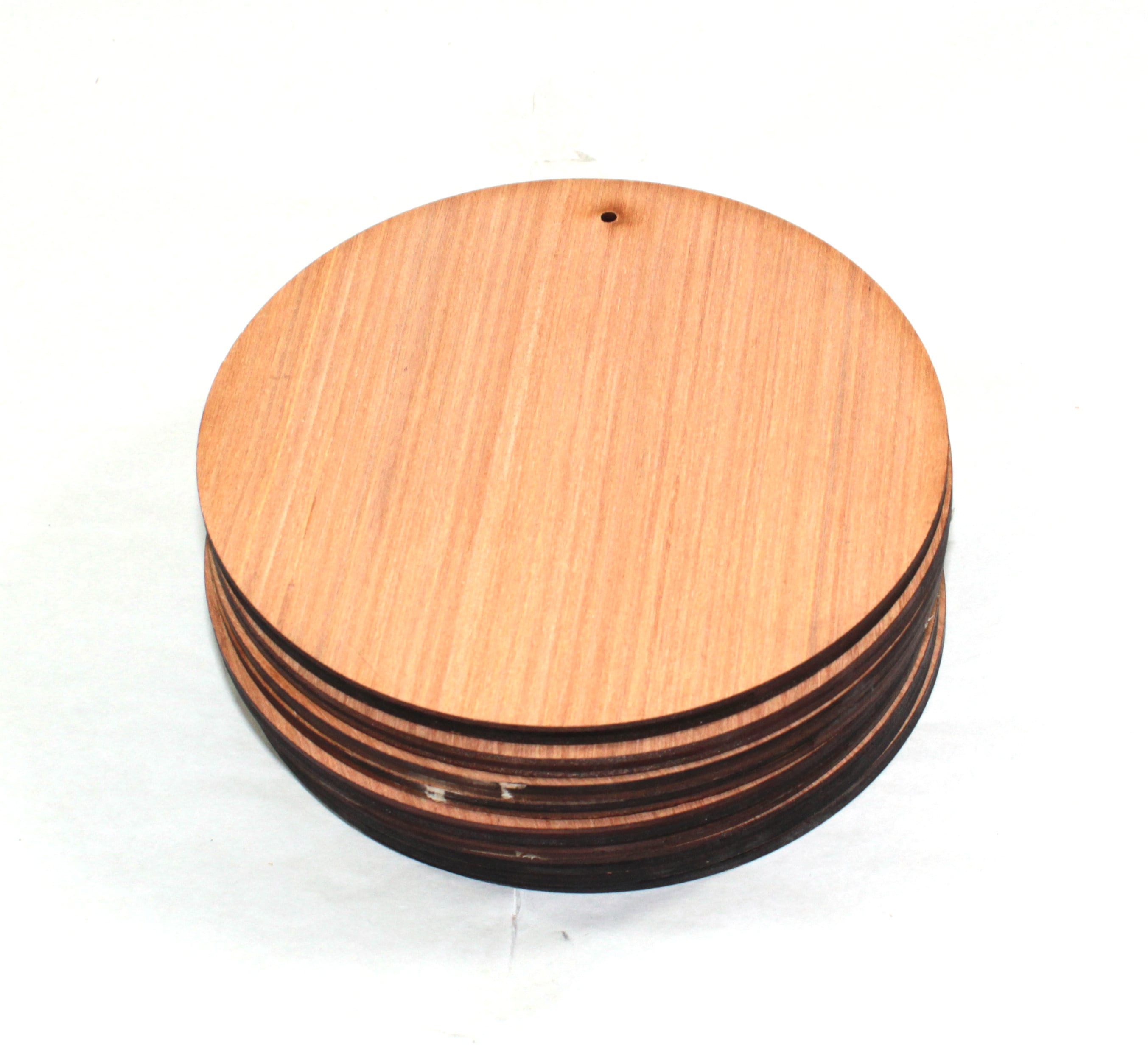 10 Wooden Small Circles 1 Cm, Natural Wood Discs Unfinished Round No Hole,  Blank Craft Circles for Wood Craft and Jewelry Making, Flat Round 