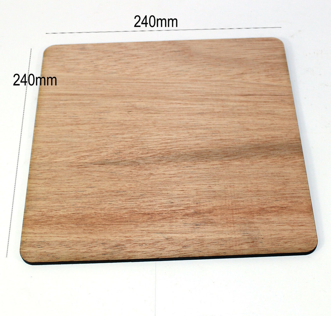 Square Wood Placemats Table Mats Laser Cut Plywood 240mm X Etsy UK