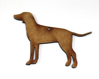 Laser cut MDF German short haired pointer Dog / animal shapes 120mm made from 3mm MDF with or without holes