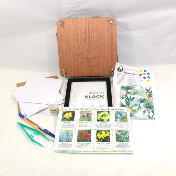 Flower Press Gift Set Wooden 200mm Large Complete Kit Photo - Etsy UK