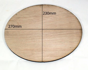 270mm x 230mm Oval shapes laser cut Plywood Round craft wood blanks