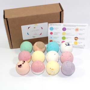 Bath Bombs Bee Beautiful Gift Set 12 x 65g Round Fizzy