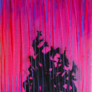 Origineel abstract expressionistisch olieverfschilderij op gespannen doek, niet ingelijst, ondertekend door Nalan Laluk: &quot;Piramideschema&quot;