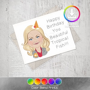 Herunterladbar, LESLIE KNOPE Geburtstagskarte, Parks und Erholung, Karte für beste Freundin, Bff, niedlich, Amy Phoeler, Parks und Erholung, Fan Art