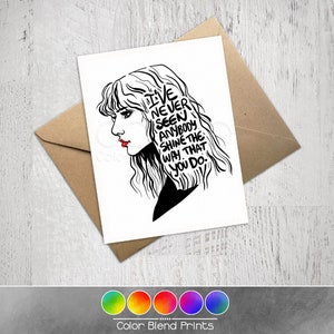 PopStar TAYLOR, Eras Tour, Best Friend Gift, Caricature, Fun Gift Ideas, Cute, Happy Birthday Card, Original Art, Kraft Envelope, Swiftie
