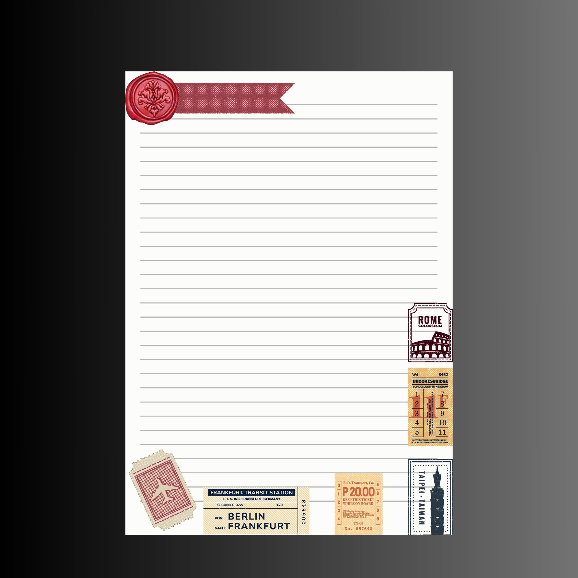 Printable Letter Paper Letter Writing Vintage Letter Etsy