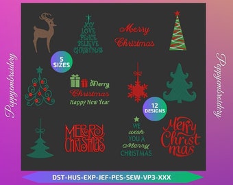 CHRISTMAS  machine embroidery designs set  /  noel motifs pour broderie machine / INSTANT DOWNLOAD