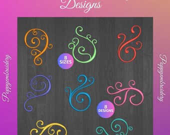 Swirl Ornamente Stickmaschine, Stickmaschine, Stickdatei