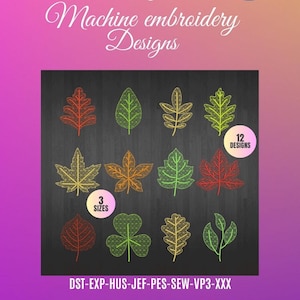 LEAVES lace Design for Embroidery machine  /  feuille dentelle motifs pour broderie machine / instant download