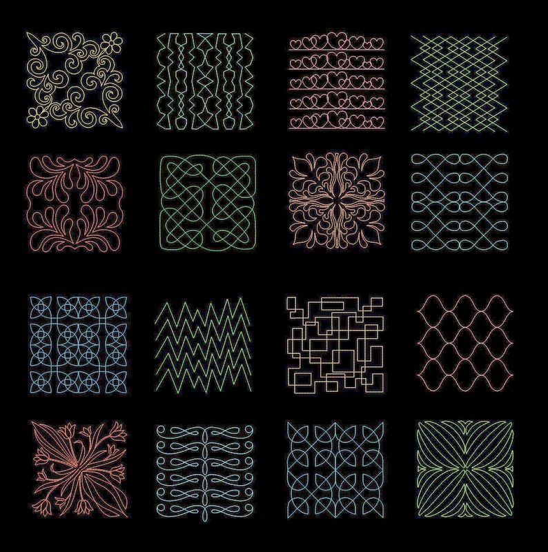 QUILT Block / 32 Patterns, Machine Embroidery Designs / Instant ...