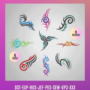 TRIBAL Design for Embroidery machine  /   motifs pour broderie machine / instant download