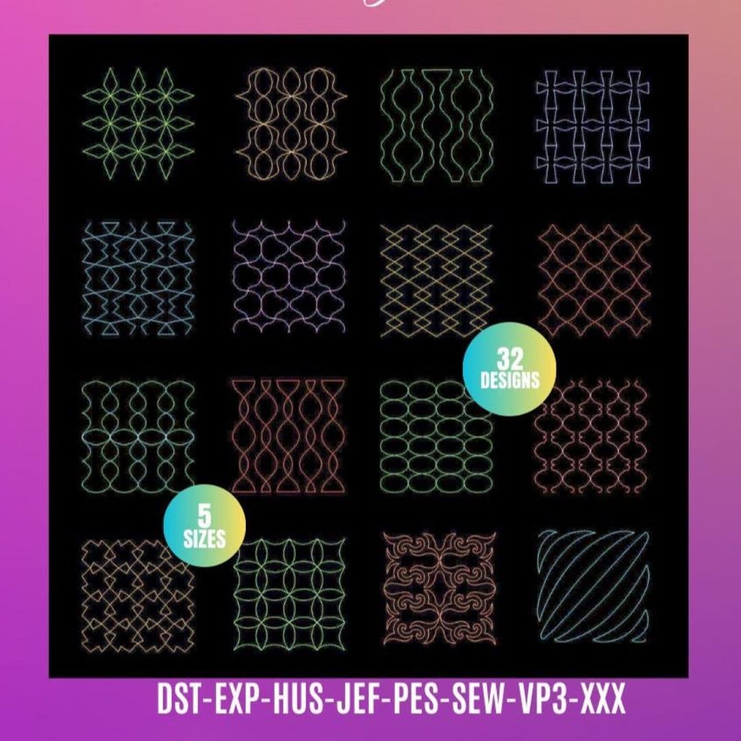 QUILT Block / 32 Patterns, Machine Embroidery Designs / Instant ...
