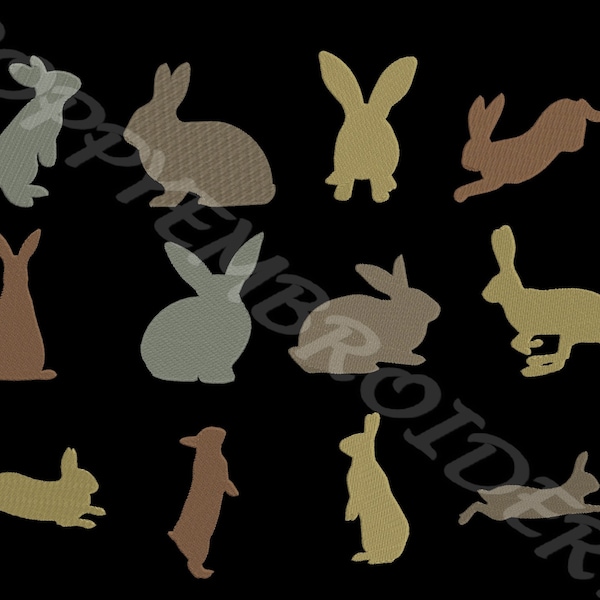 RABBIT Design for Embroidery machine / lapin motifs pour broderie machine / INSTANT DOWNLOAD