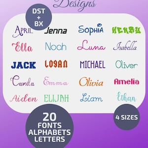 FONT ALPHABET LETTERS (dst) designs pack for embroidery machine, instant download